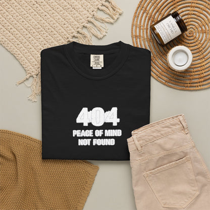 Overthinking Graphic T-Shirt — 404 Peace of Mind Not Found