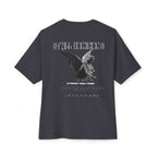 Black Tshirt Angel Statue — 'Pure Remorse' Streetwear.