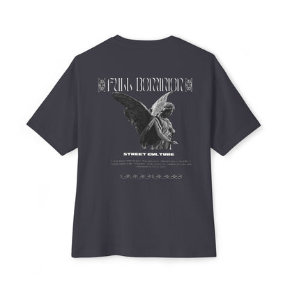 Angel Statue Graphic Tee — 'Pure Remorse' Streetwear Oversized Boxy T‑Shirt