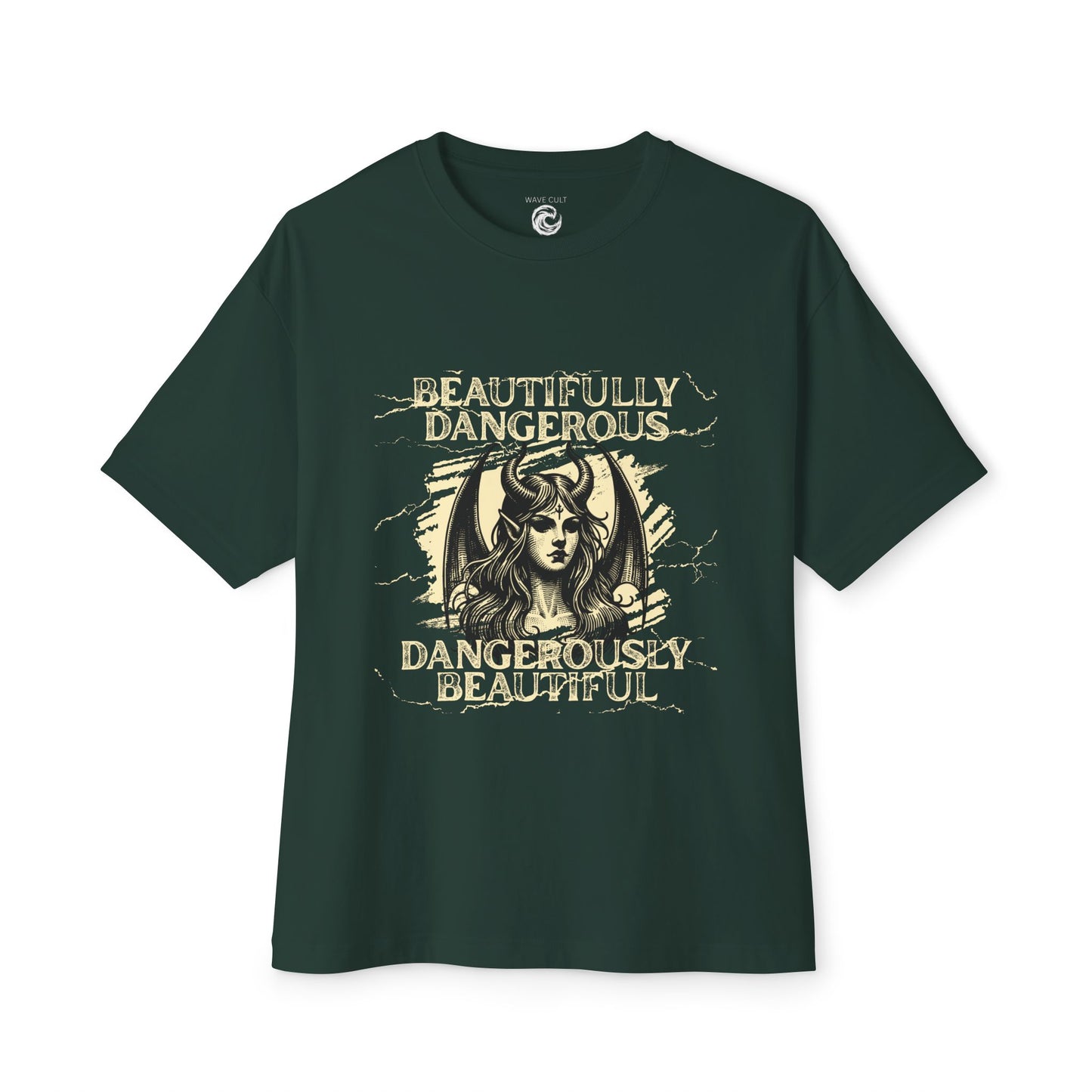 Beautifully Dangerous Graphic Tee — “Beautifully Dangerous, Dangerously Beautiful” Gothic Woman Shirt