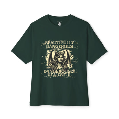 Beautifully Dangerous Graphic Tee — “Beautifully Dangerous, Dangerously Beautiful” Gothic Woman Shirt