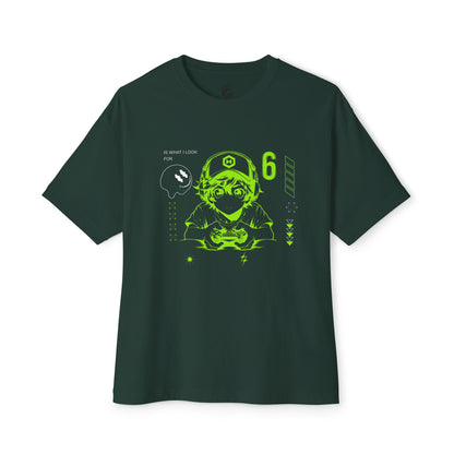 Cyber Gamer Tee — Neon Green Anime Controller Design