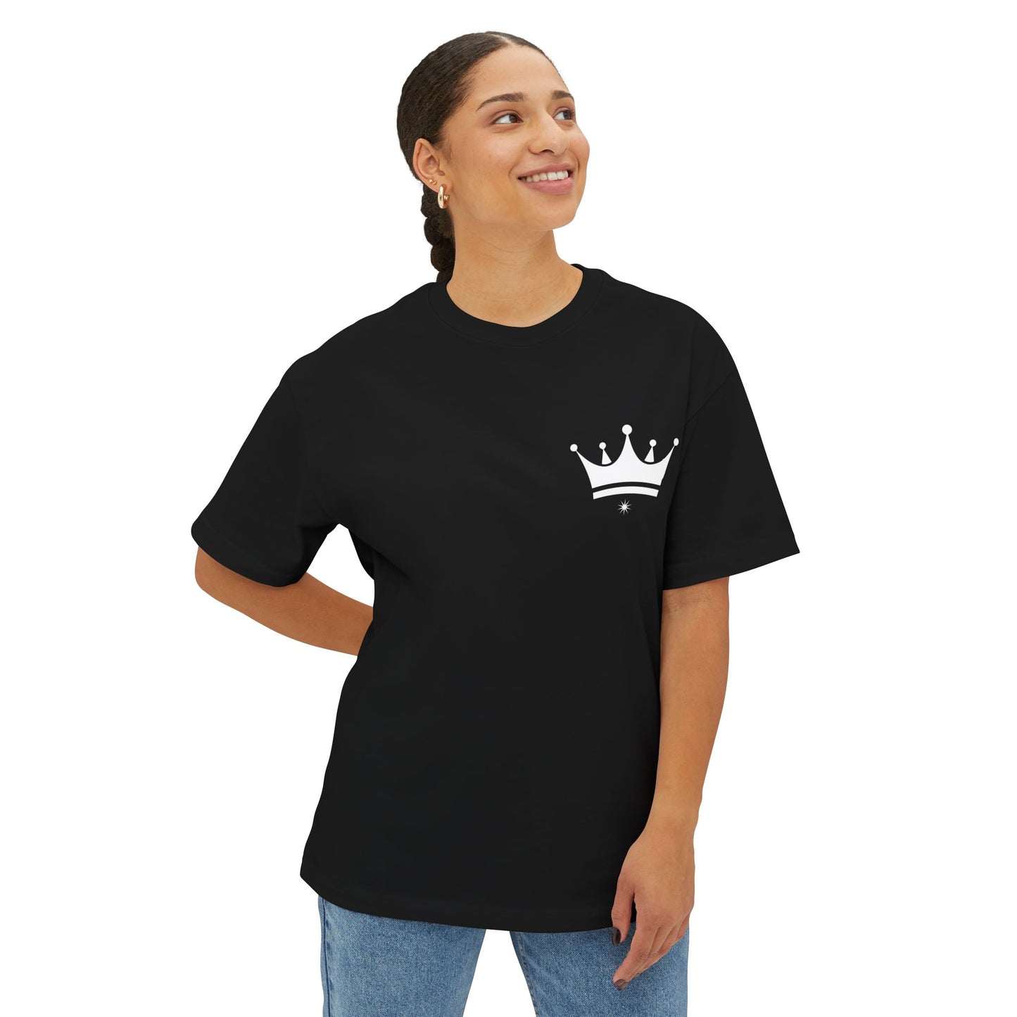 Crown Reflection Tee — Psalm 27:1 Inspirational Oversized T-Shirt