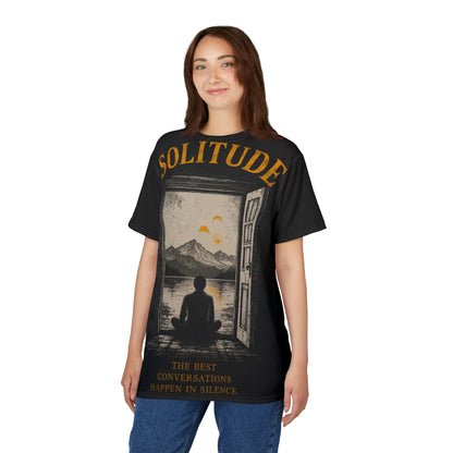 Solitude Scenic Tee — "The Best Conversations Happen in Silence"