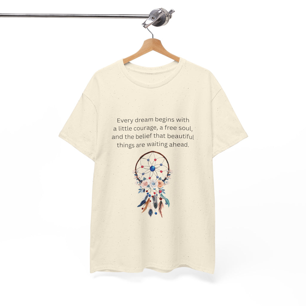 Dreamcatcher Quote T-Shirt — "Every dream begins with..." Inspirational Tee