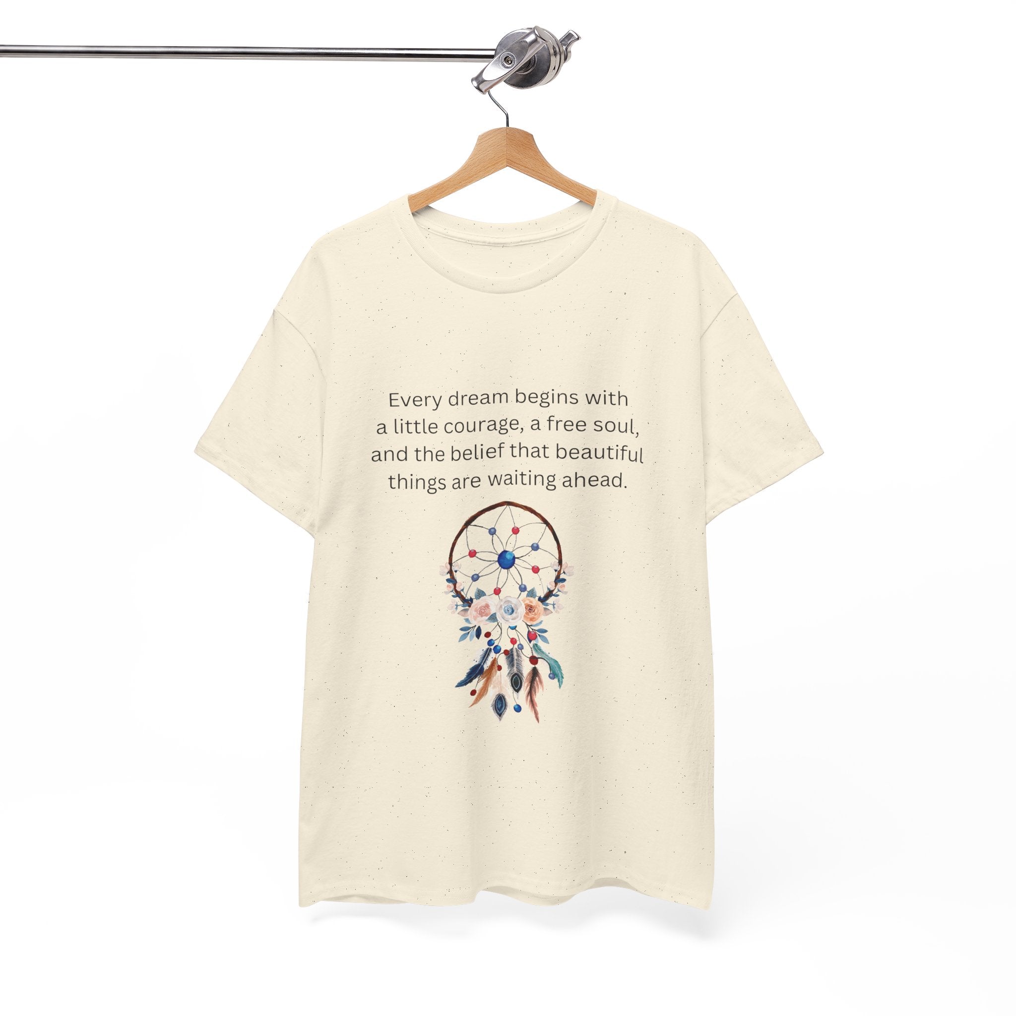 Dreamcatcher Quote T-Shirt — "Every dream begins with..." Inspirational Tee
