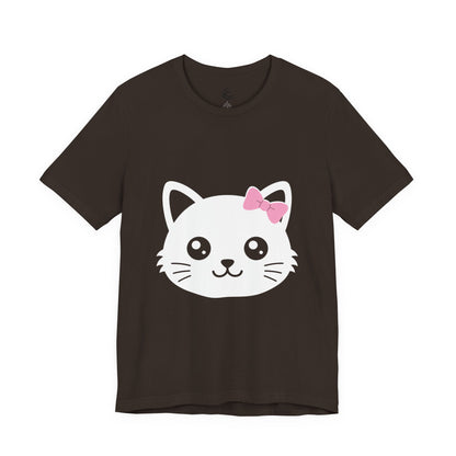 Cute Kawaii Cat Face Tee — Cute Kitty Graphic T-Shirt