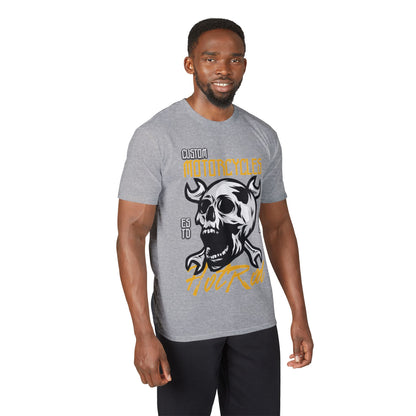 Motorcycles Hot Rod Skull T-Shirt — Biker Skull Wrench Graphic Tee
