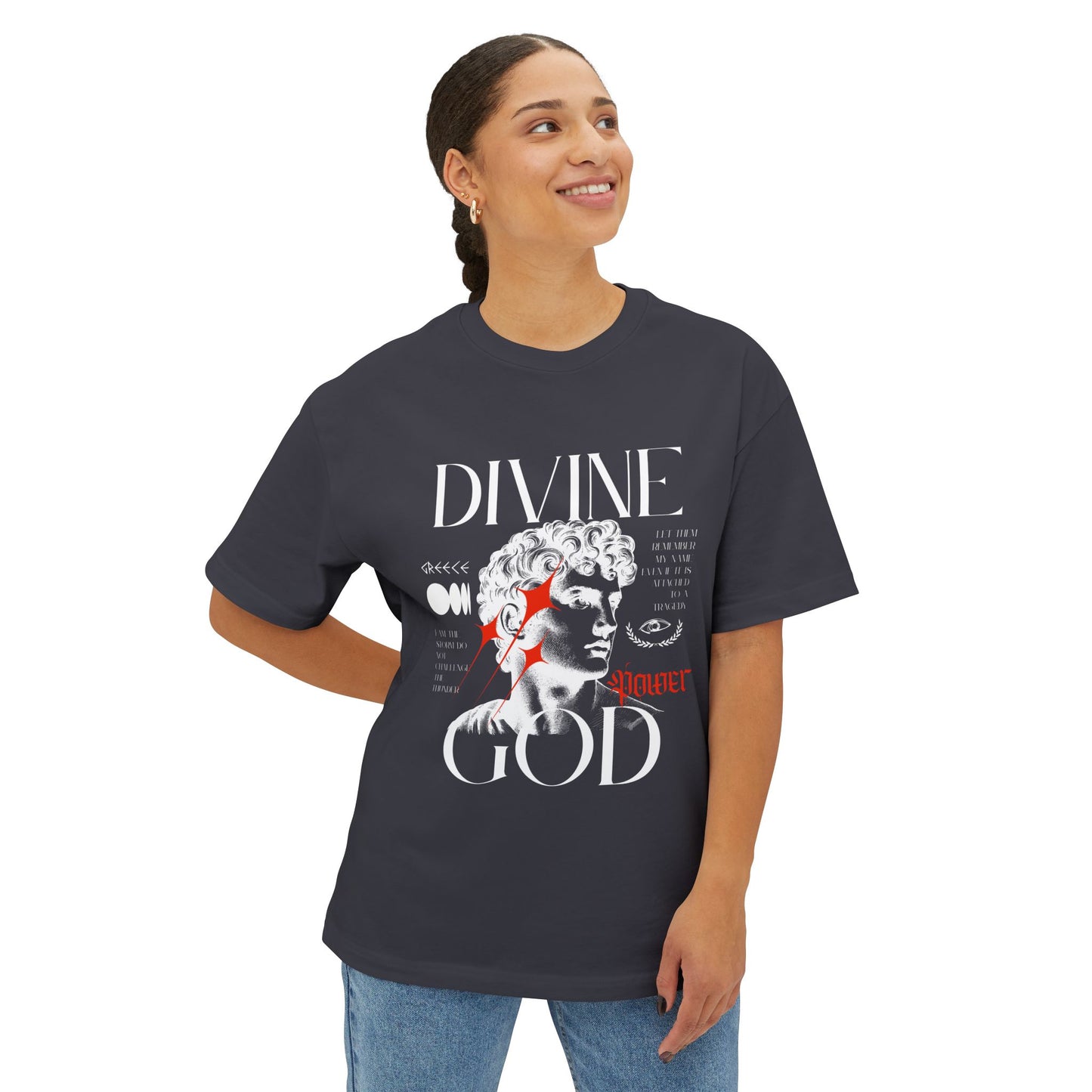 Divine God Statue Graphic Tee – Vintage Sculpture Art Shirt