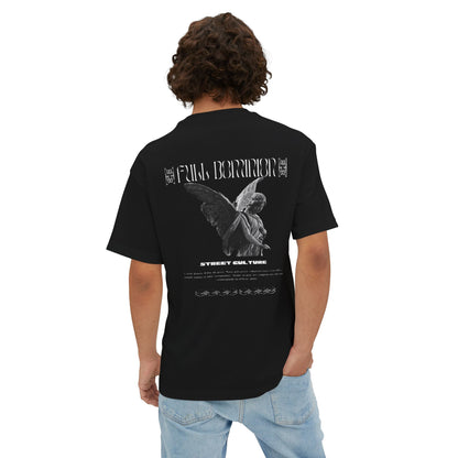Angel Statue Graphic Tee — 'Pure Remorse' Streetwear Oversized Boxy T‑Shirt