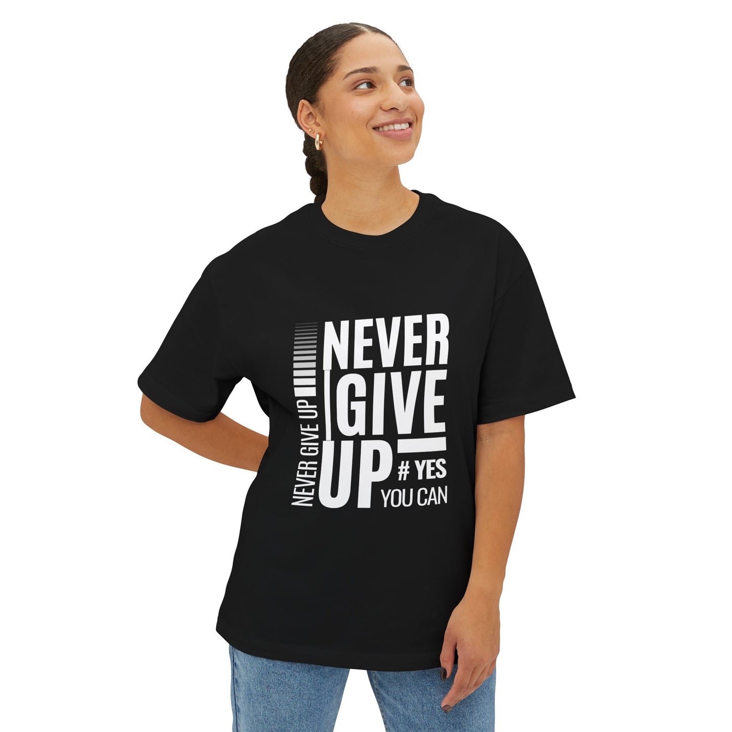 Never Give Up Tee — Motivational Graphic T-Shirt