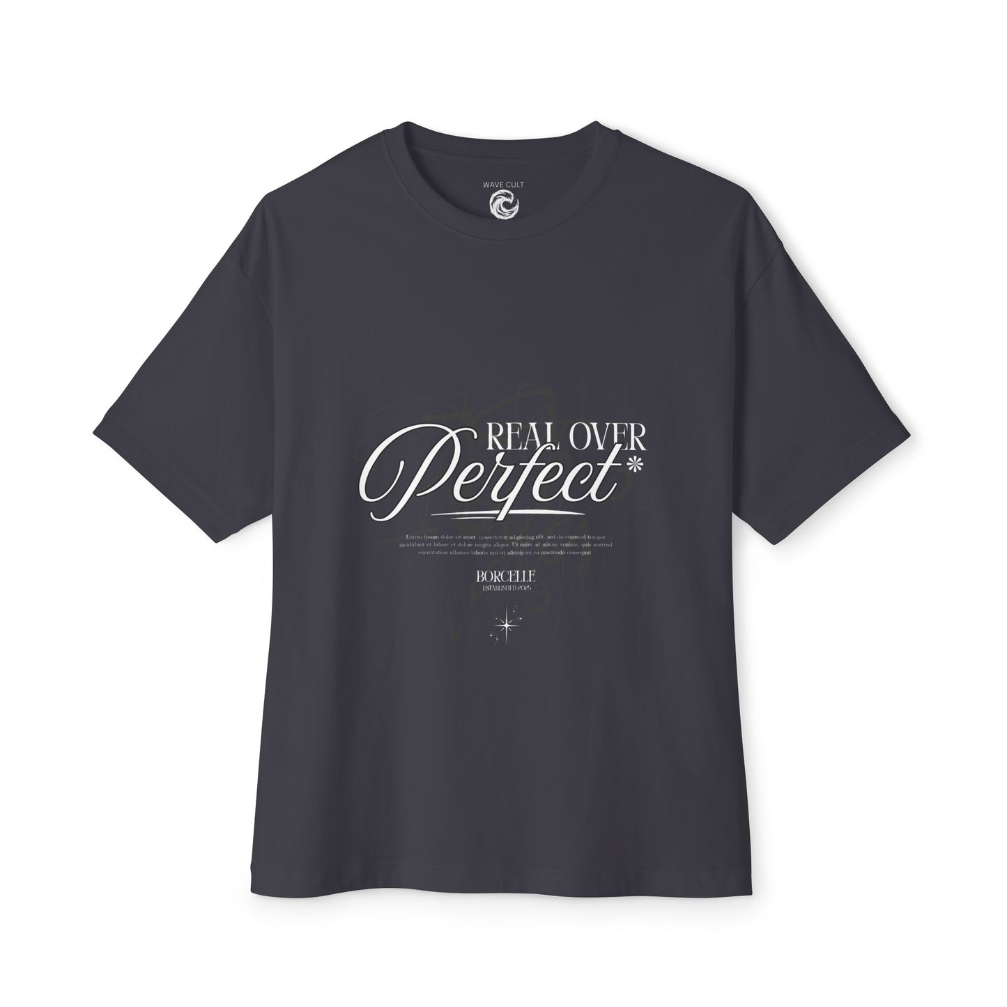 Perfect Real Lover Graphic Tee — "Real Lover Perfect" Oversized Boxy T-Shirt