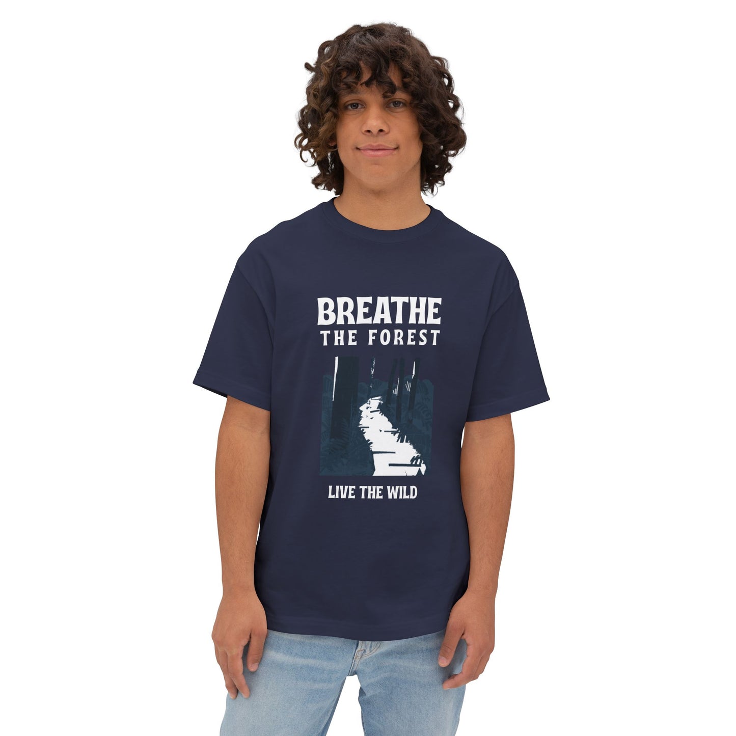 Breathe the Forest Graphic Tee — "Live the Wild" Nature T-Shirt