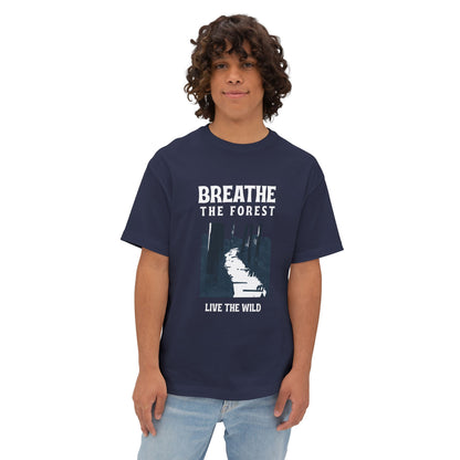 Breathe the Forest Graphic Tee — "Live the Wild" Nature T-Shirt