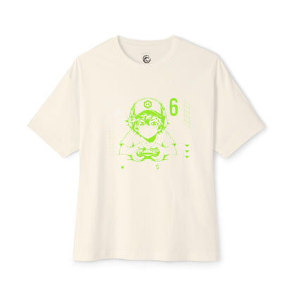 Cyber Gamer Tee — Neon Green Anime Controller Design
