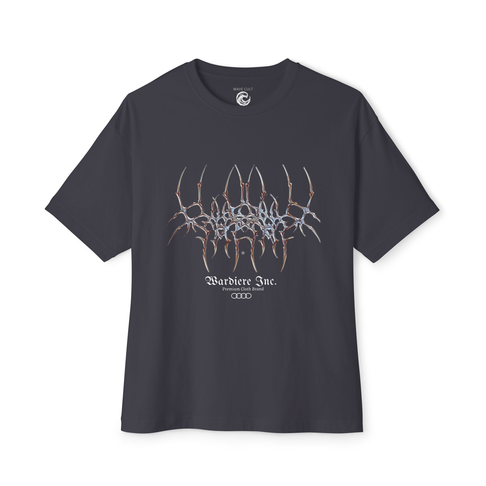 Abstract Symmetry Graphic Tee — Minimalist Fractal Cracked Design