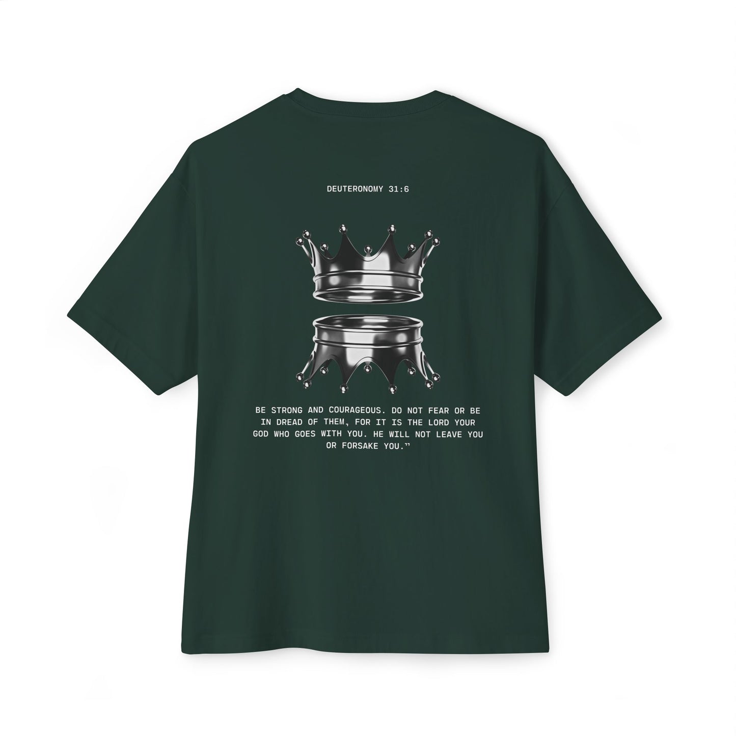 Crown Reflection Tee — Psalm 27:1 Inspirational Oversized T-Shirt