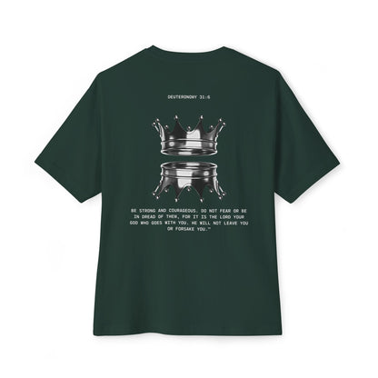 Crown Reflection Tee — Psalm 27:1 Inspirational Oversized T-Shirt