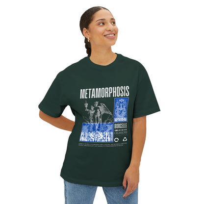 Metamorphosis Graphic Tee — Gothic Art & Blue Collage T‑Shirt