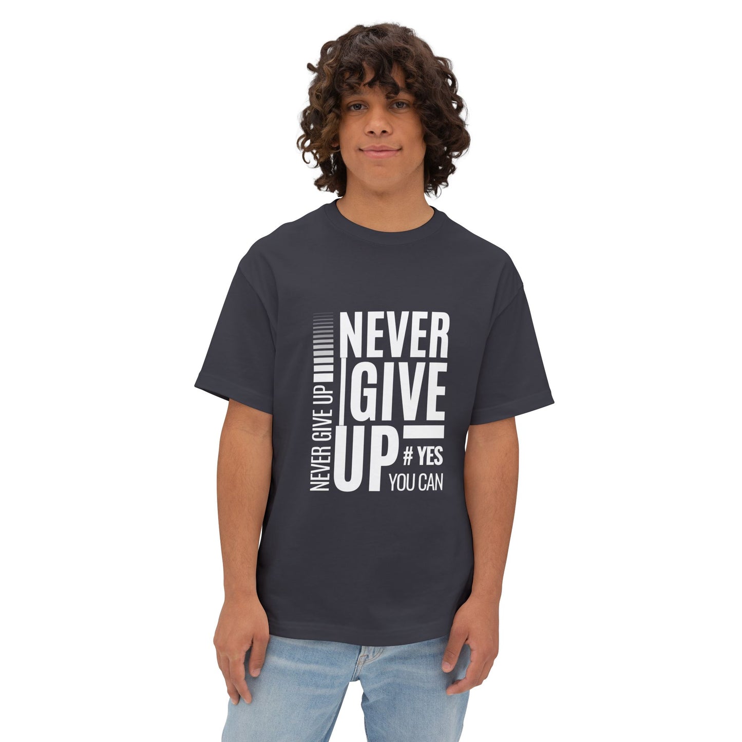Never Give Up Tee — Motivational Graphic T-Shirt