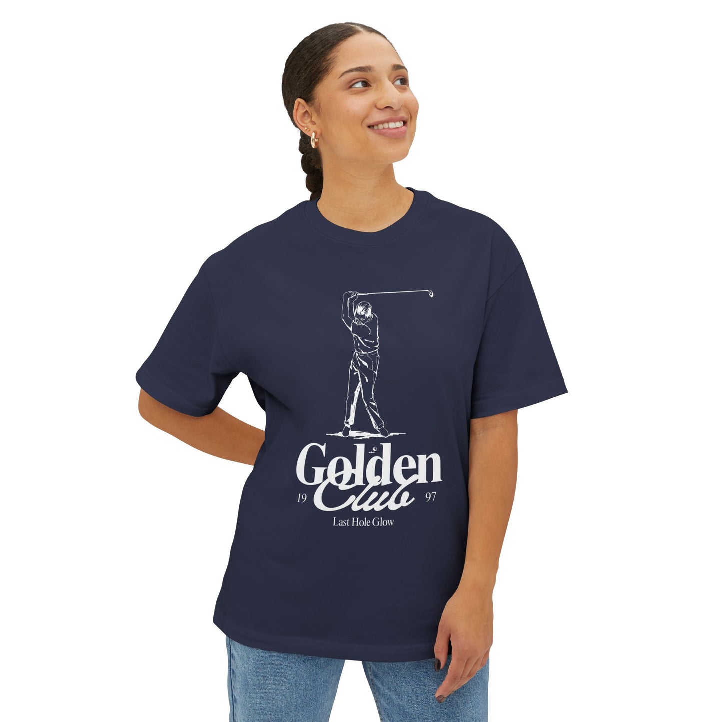 Golf Graphic Tee — "Golden Clue" Vintage Golfer T‑Shirt
