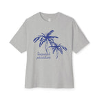 Tropical Paradise Boxy Tee — Palm Tree Oversized Graphic T-Shirt