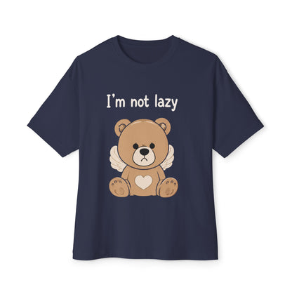 T-Shirt — Cute Angel Bear Graphic Tee ("I'm not lazy")
