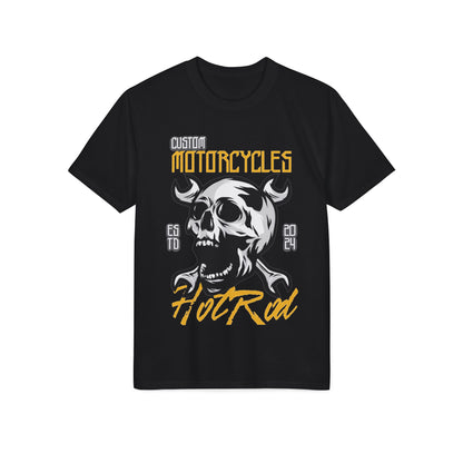 Motorcycles Hot Rod Skull T-Shirt — Biker Skull Wrench Graphic Tee