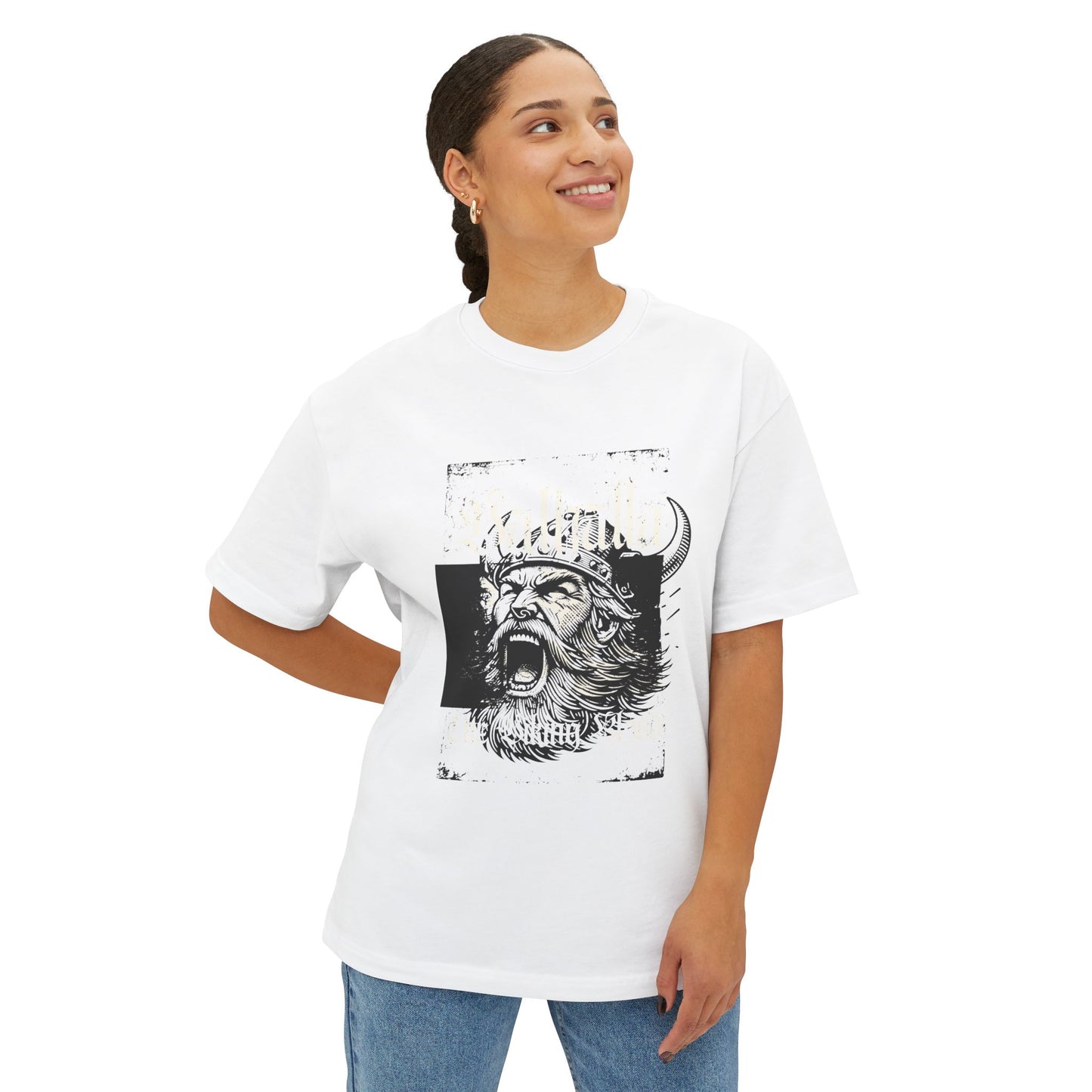 Viking Warrior Graphic Tee — Bold Norse Helmet Design