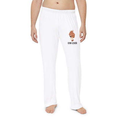 Gym Lover Pajama Pants — Men’s Comfortable Sleepwear with Muscle Bear Graphic