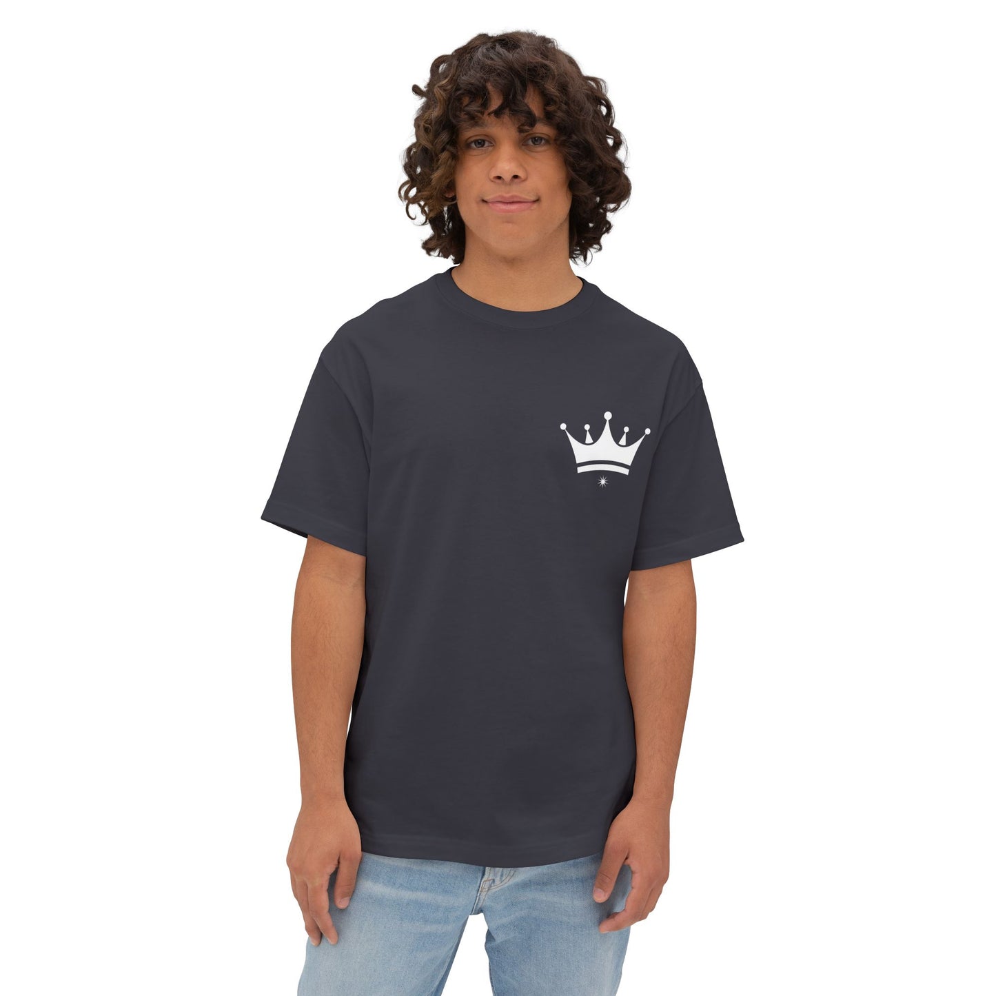 Crown Reflection Tee — Psalm 27:1 Inspirational Oversized T-Shirt