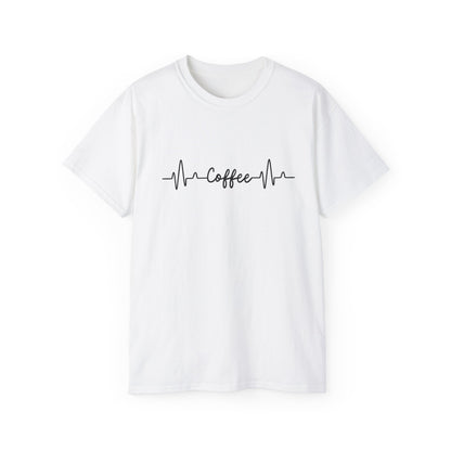 Coffee Heartbeat Tee — Coffee EKG Shirt for Coffee Lovers