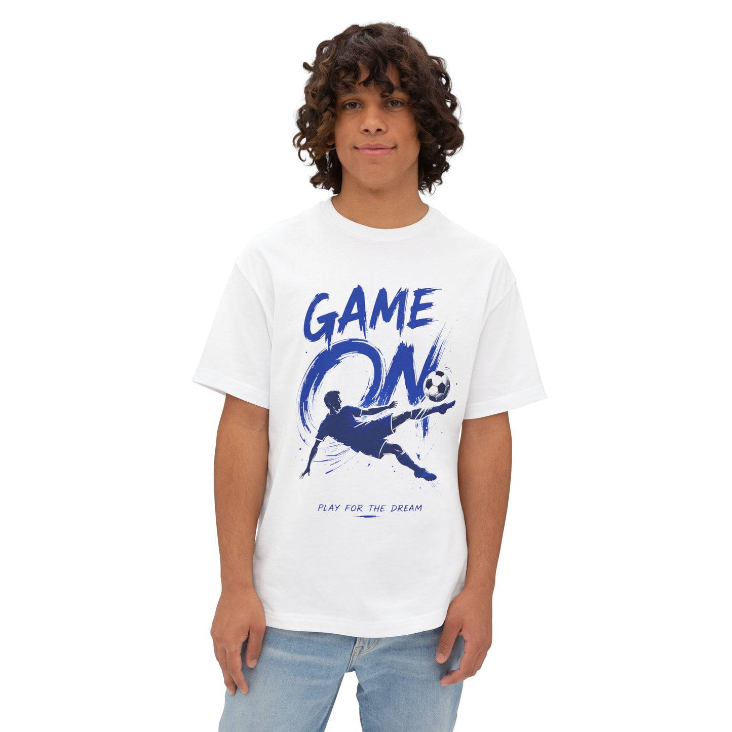 Soccer 'Game On' Graphic Tee – Play for the Dream Oversized Shirt