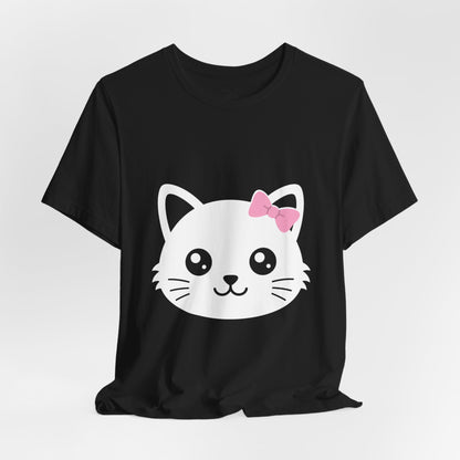 Cute Kawaii Cat Face Tee — Cute Kitty Graphic T-Shirt