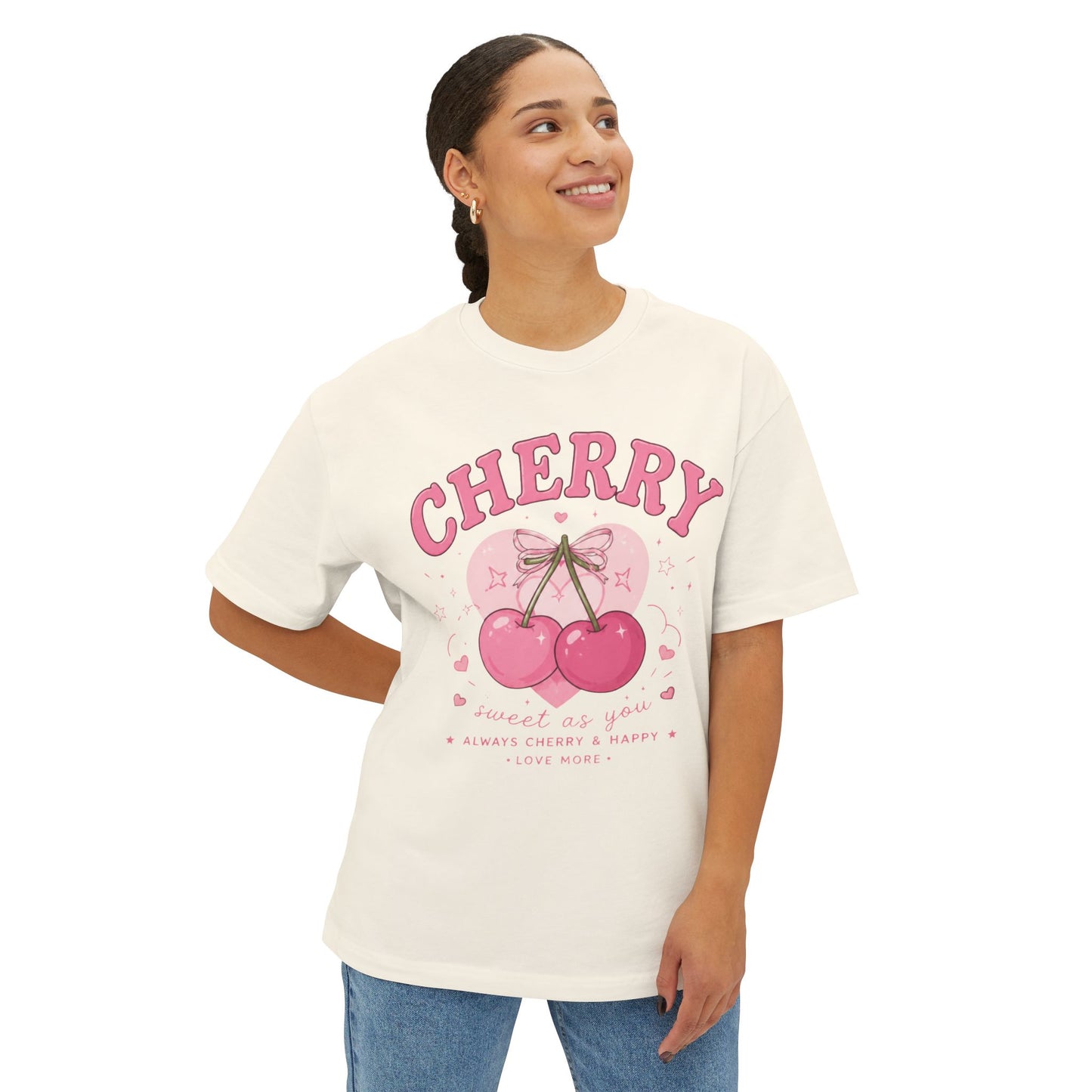 Cherry Graphic Tee — Cute Pink Cherry Vintage Style Shirt