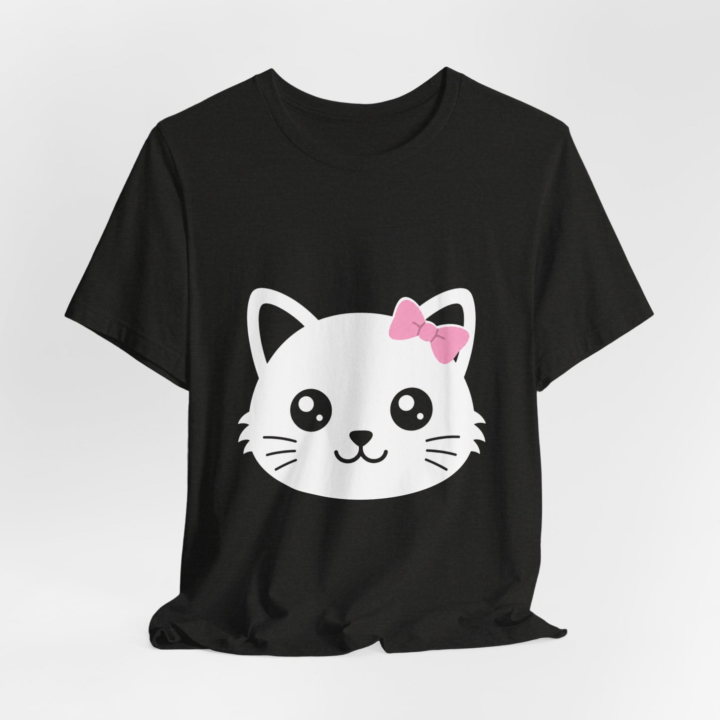 Cute Kawaii Cat Face Tee — Cute Kitty Graphic T-Shirt