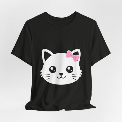 Cute Kawaii Cat Face Tee — Cute Kitty Graphic T-Shirt