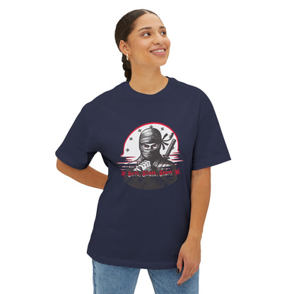 Ninja Warrior Graphic Tee — "Silent Shadow" Oversized Boxy T-Shirt