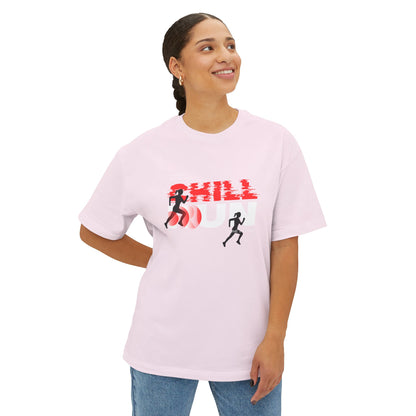 Chill Runner Tee — Minimalist Running Graphic Oversized Shirt