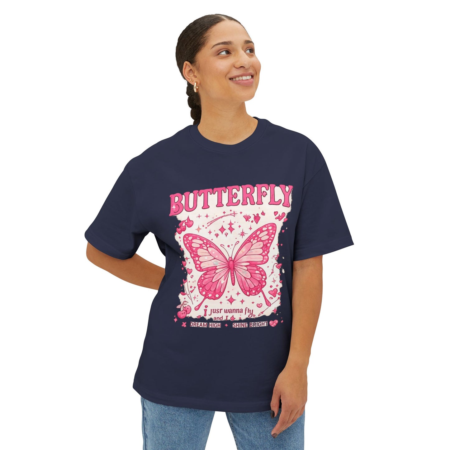 Butterfly Graphic Tee — Pink Vintage Butterfly Shirt