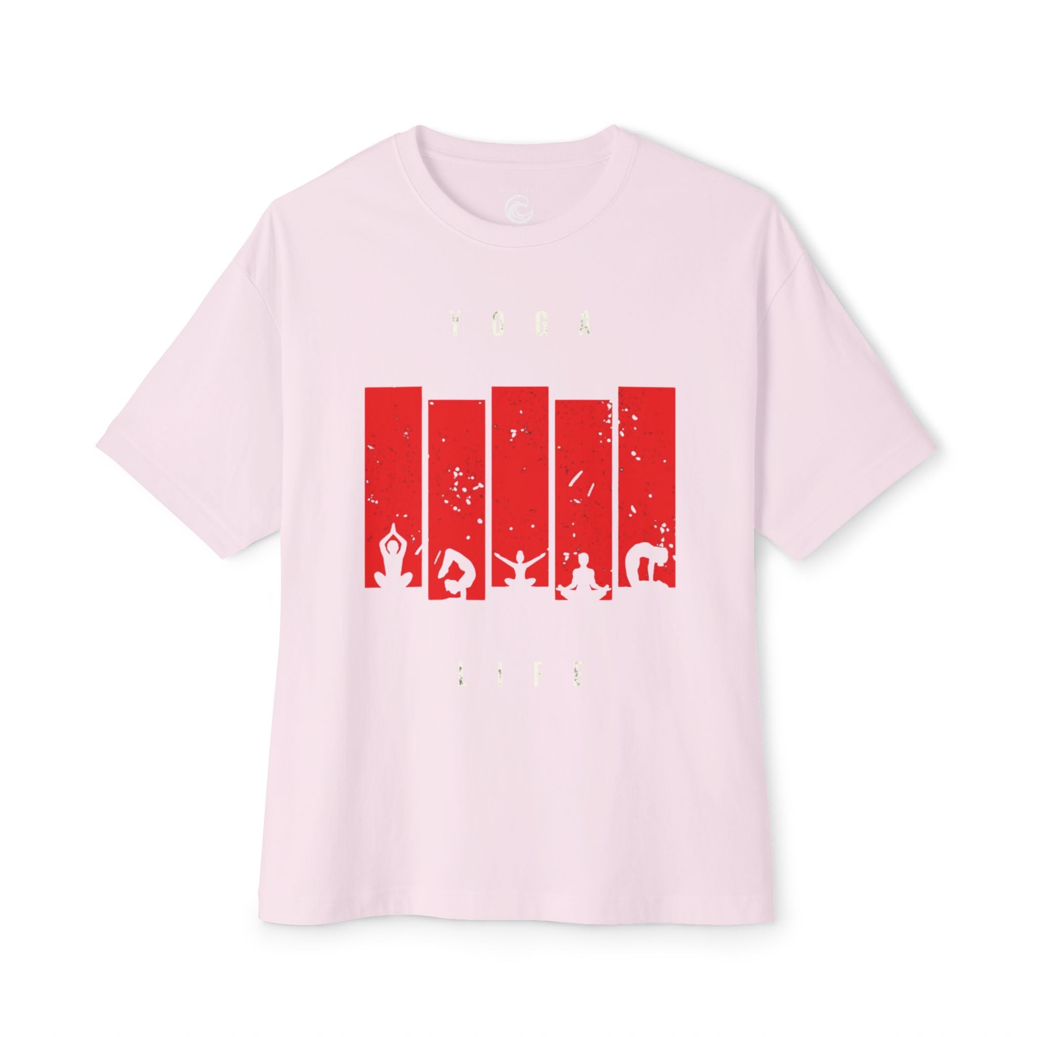 Boxy Tee — Red Bar Yoga Silhouette Graphic