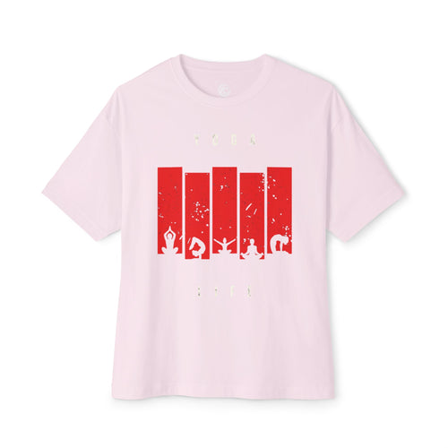 Boxy Tee — Red Bar Yoga Silhouette Graphic