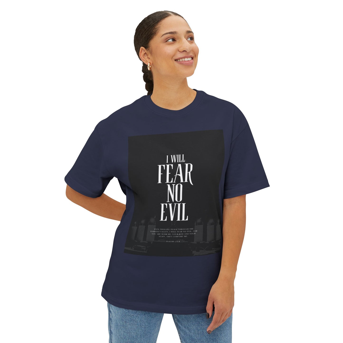 I Will Fear No Evil Tee — Inspirational Christian Graphic T-Shirt