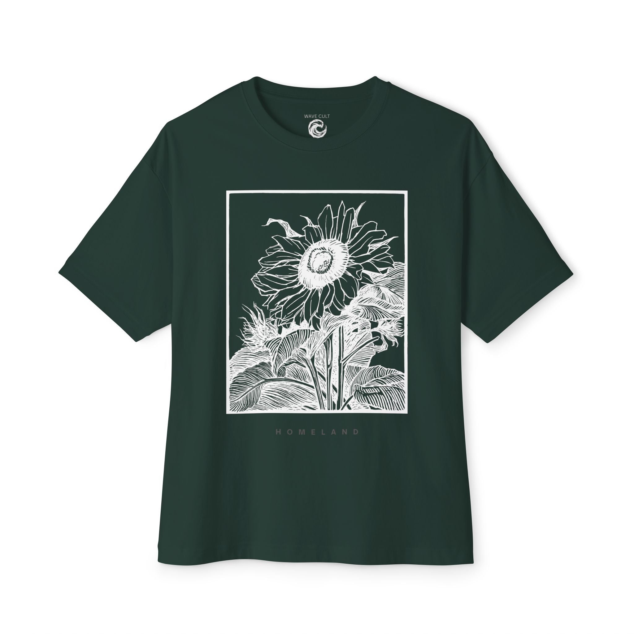 Flower Tshirt. Sunflower Frame Graphic Tee