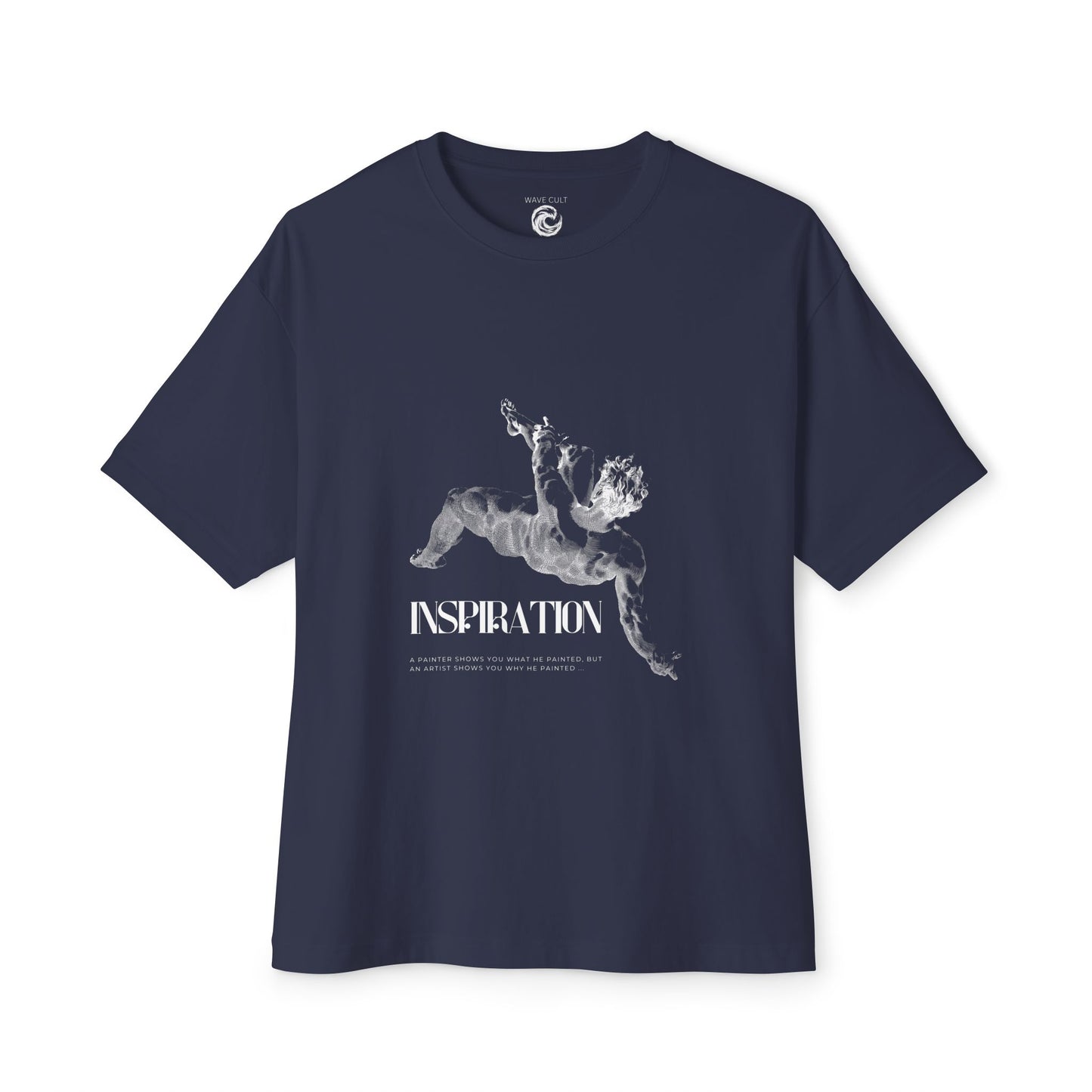 Inspiration Angel Graphic Tee — Oversized Boxy Black T-Shirt