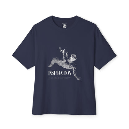 Inspiration Angel Graphic Tee — Oversized Boxy Black T-Shirt