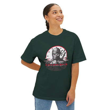 Ninja Warrior Graphic Tee — "Silent Shadow" Oversized Boxy T-Shirt