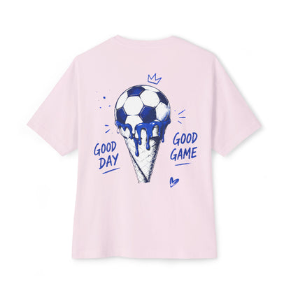 Soccer 'Game On' Graphic Tee – Play for the Dream Oversized Shirt