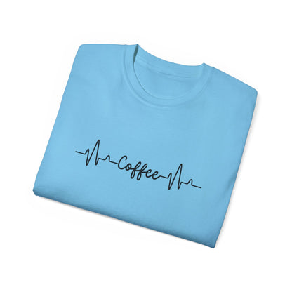 Coffee Heartbeat Tee — Coffee EKG Shirt for Coffee Lovers