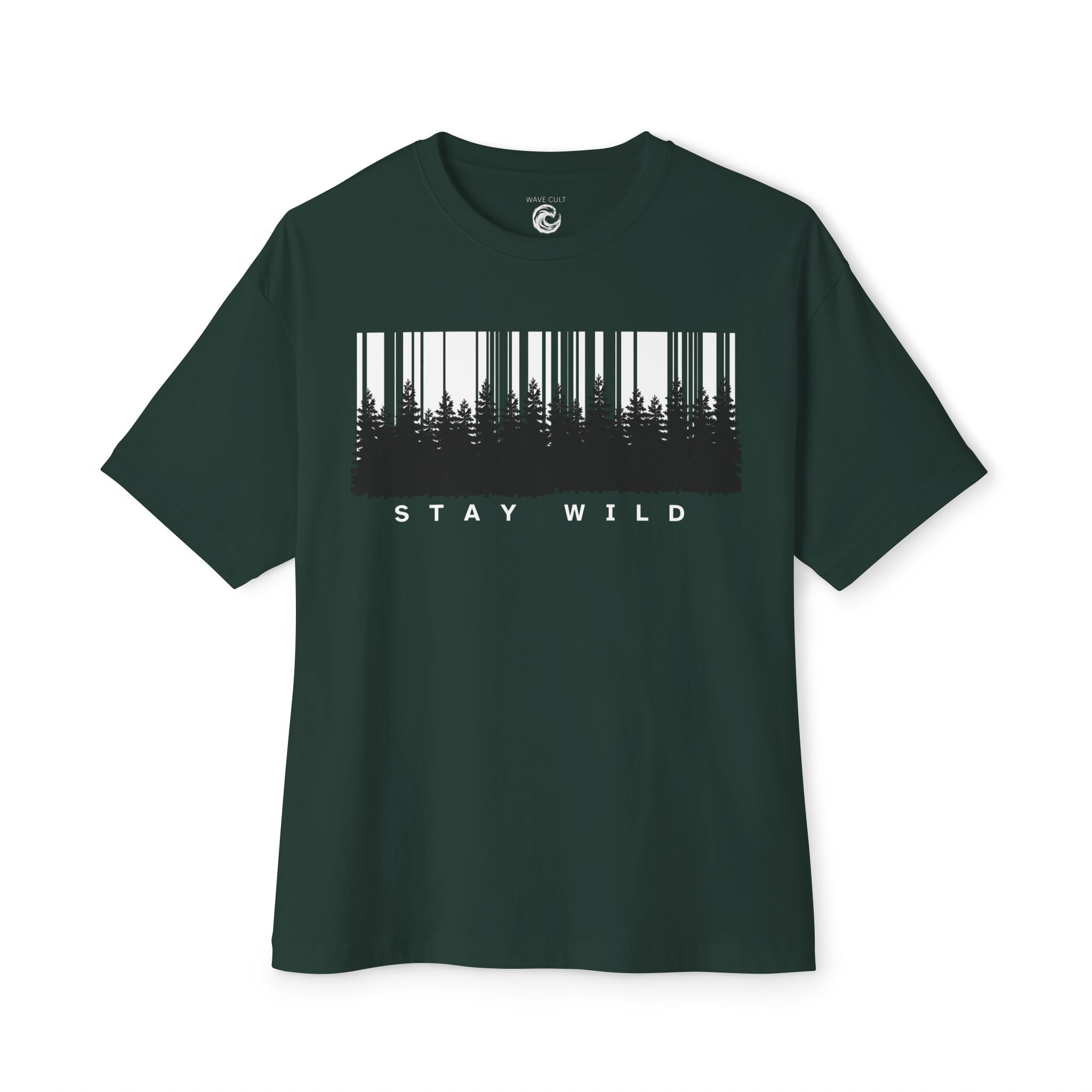 Stay Wild Forest Barcode Tee